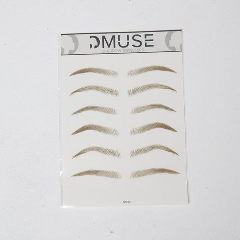 Eyelash extensions on a Muse branded card against a white background